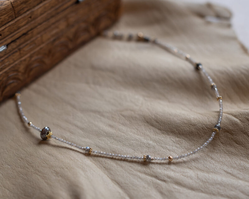 Micro Moonstone Artisan Choker