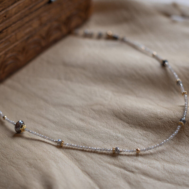 Micro Moonstone Artisan Choker