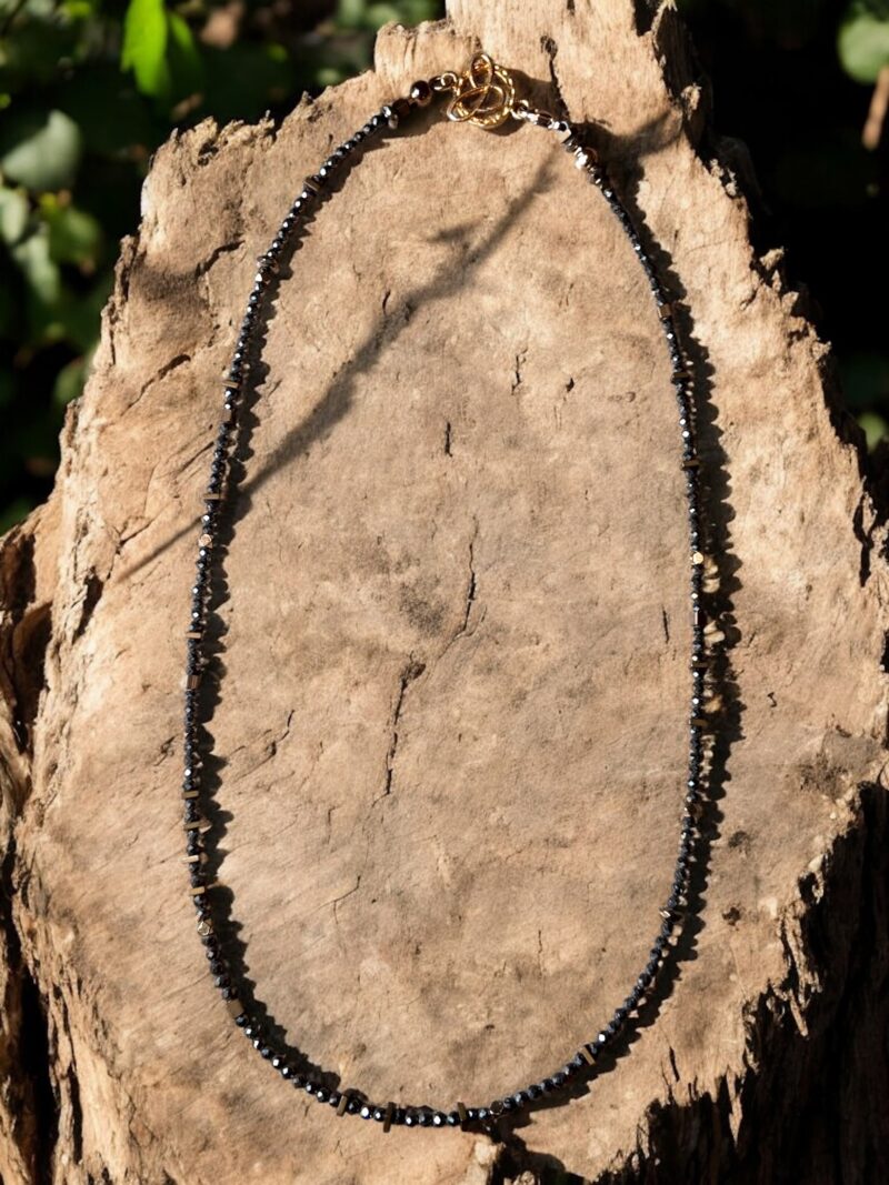 Micro Pyrite Choker with Gold Clasp - Image 5