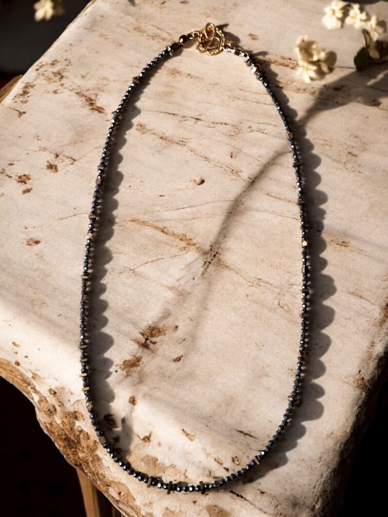Micro Pyrite Choker with Gold Clasp - Image 2