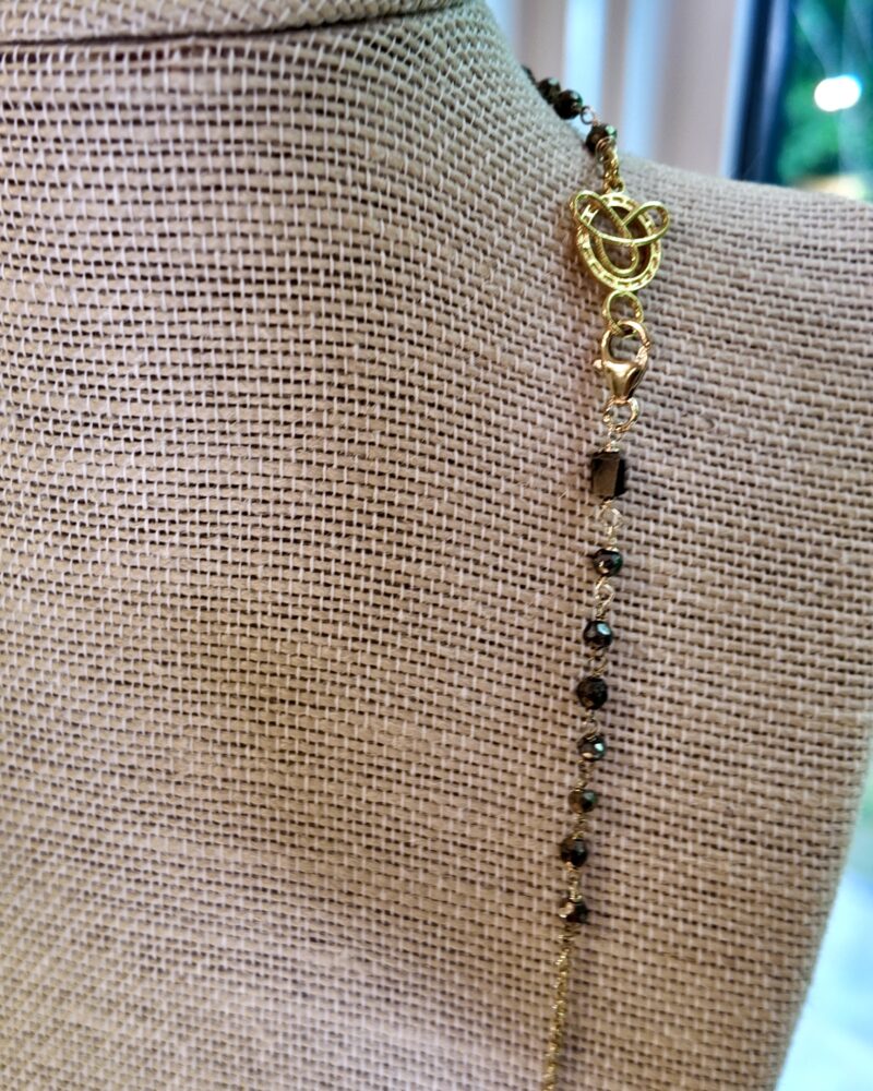 Handtied Pyrite & Citrine Necklace - Image 4