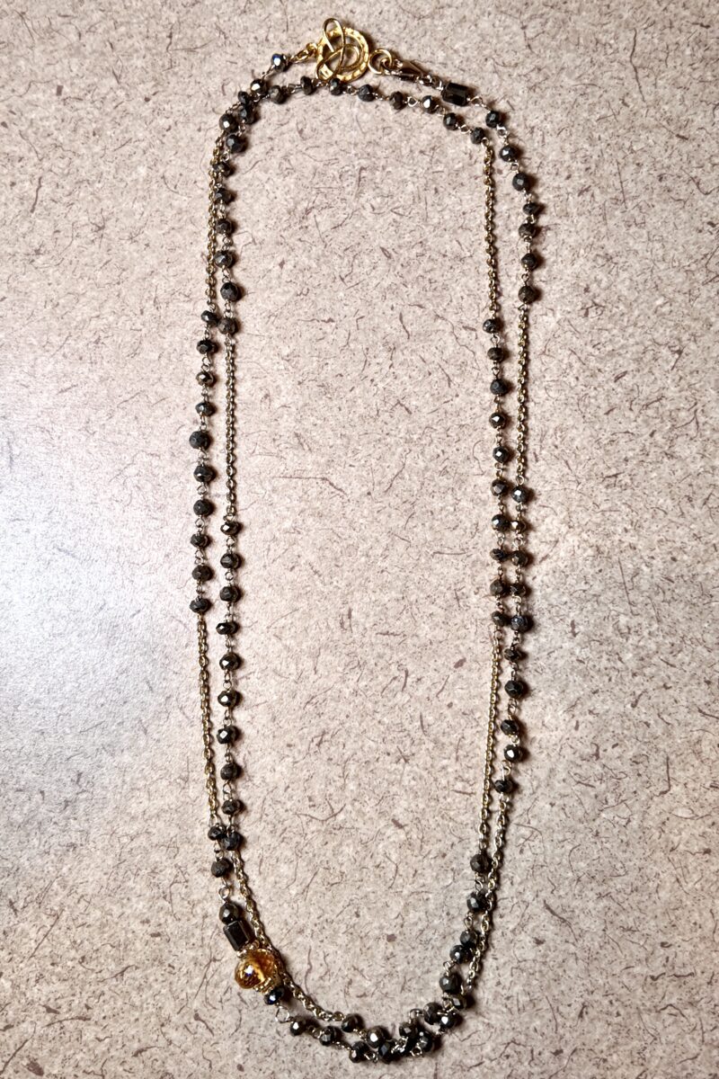 Handtied Pyrite & Citrine Necklace - Image 5