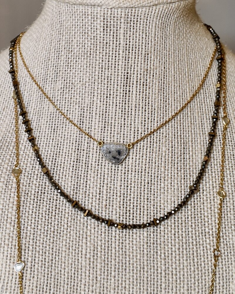 Micro Pyrite Choker with Gold Clasp - Image 3