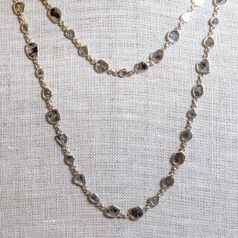 Continuous 36" Sliced Diamond Necklace - Image 4