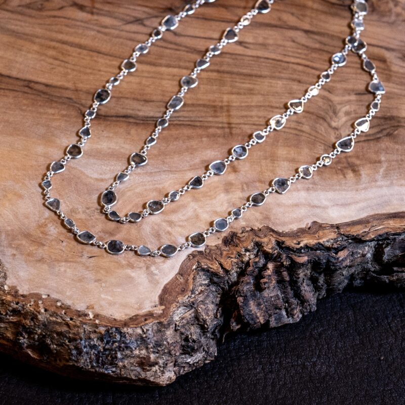 Continuous 36" Sliced Diamond Necklace - Image 3