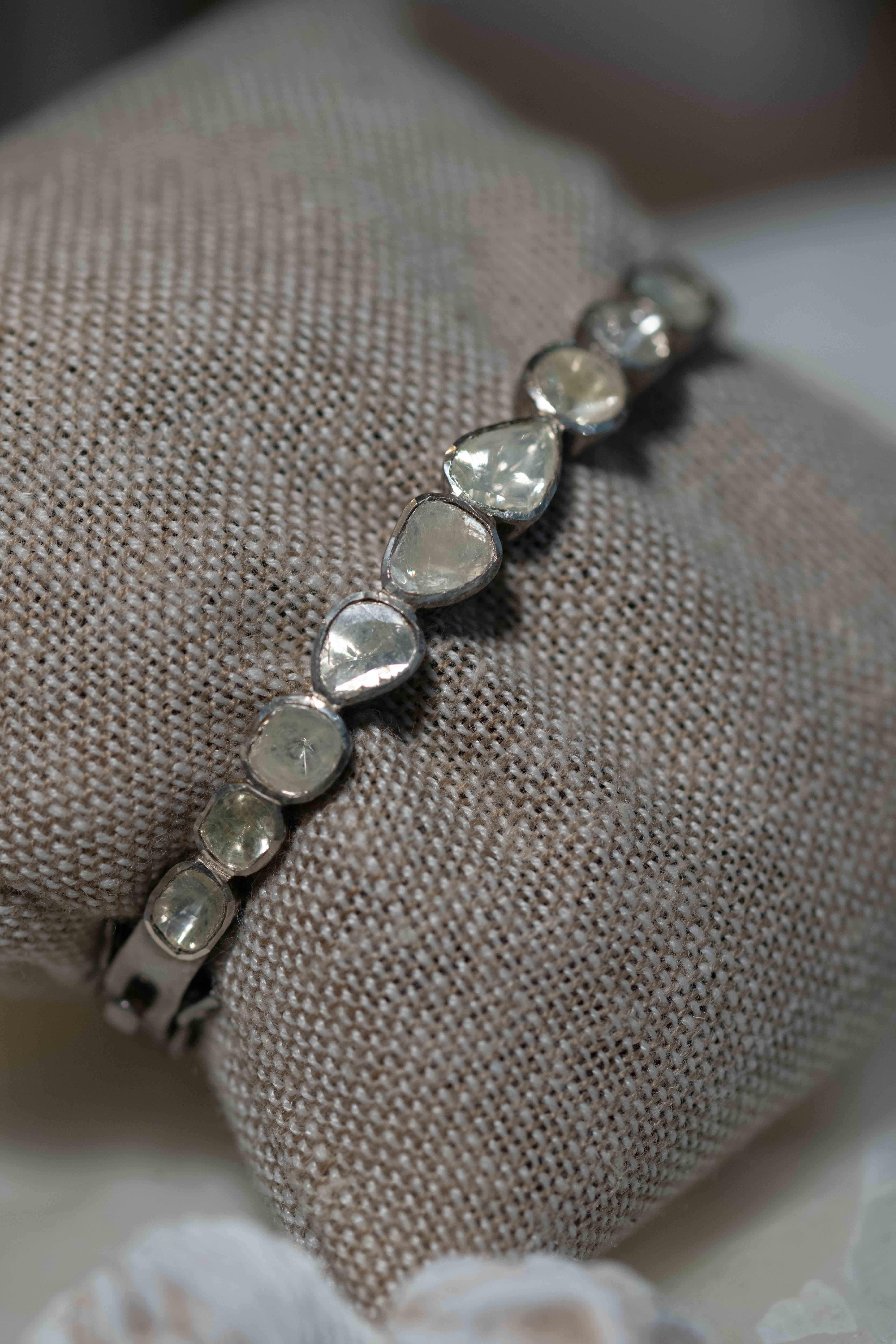 Sliced Diamond Bangle
