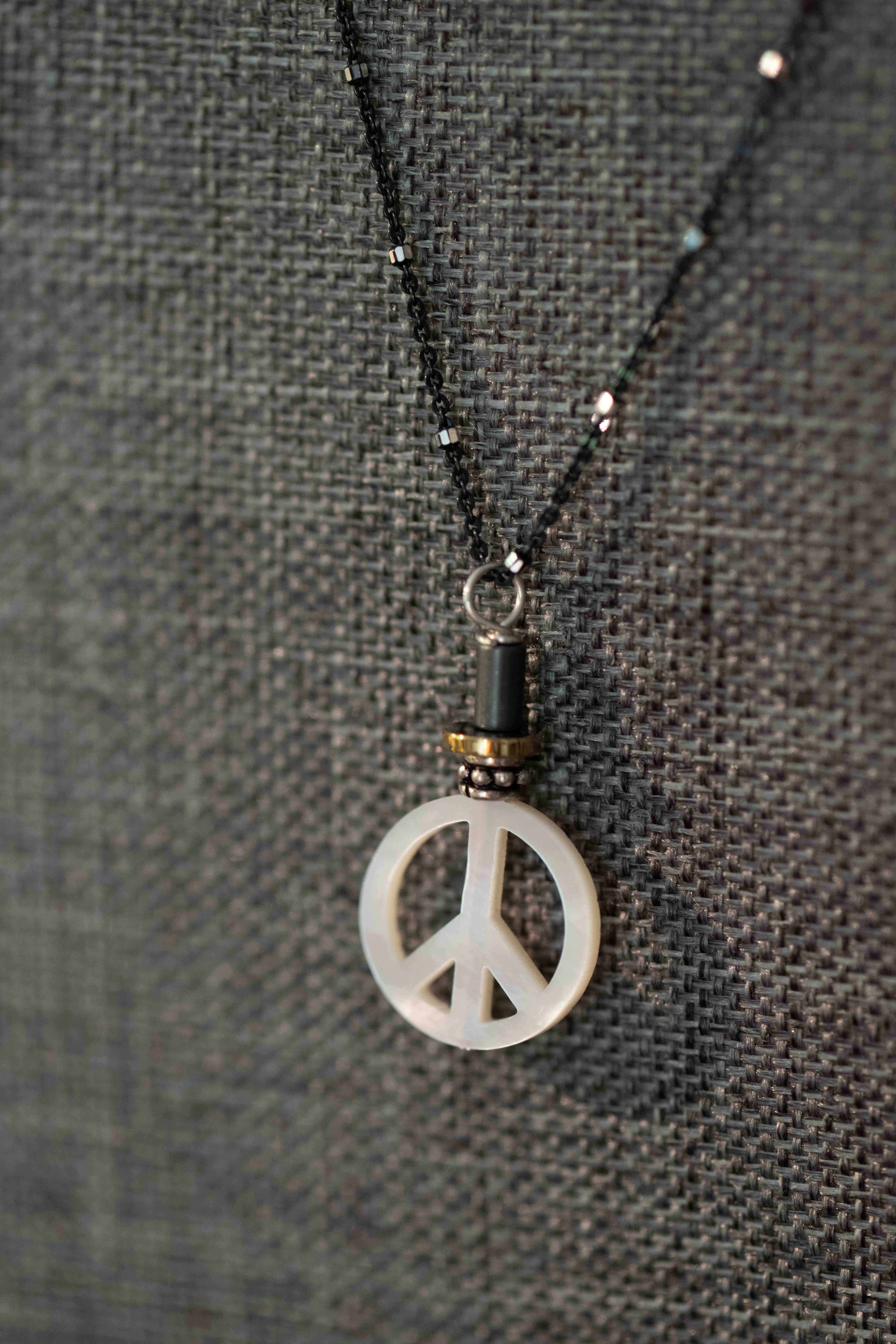 Peace sign with Mother of Pearl